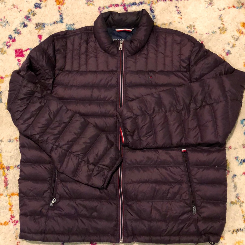 Tommy Hilfiger Maroon Natural Down Jacket